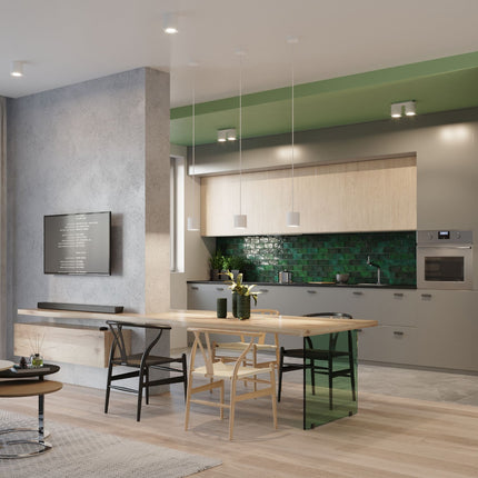 Lámpara de techo cilíndrica LED blanca