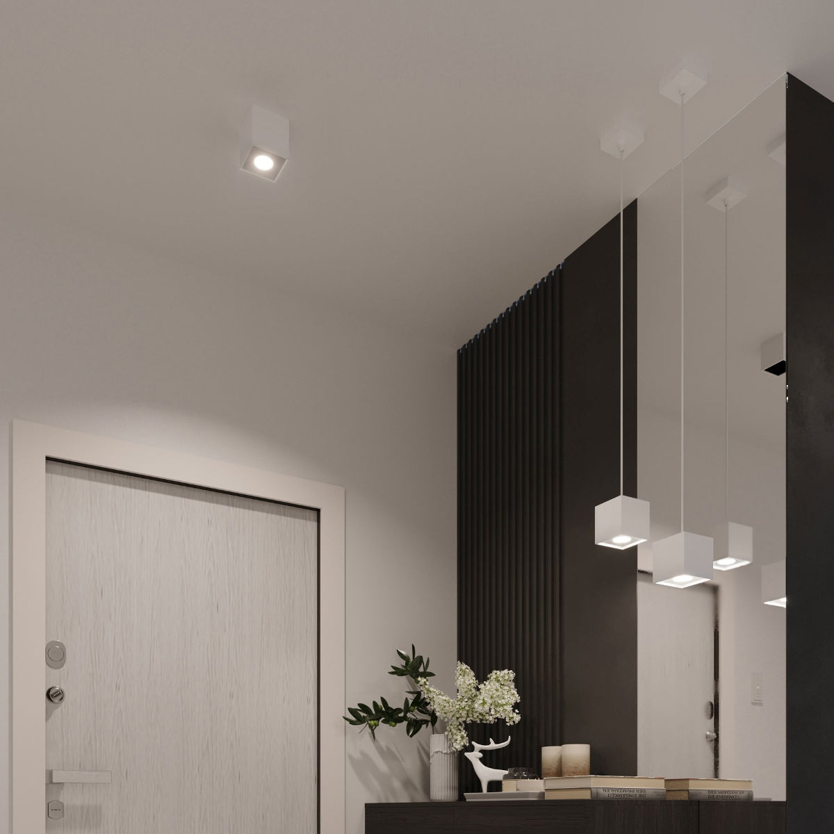 White LED Cube Ceiling Light