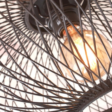 Cango Bambus Deckenleuchte Schwarz 40 cm