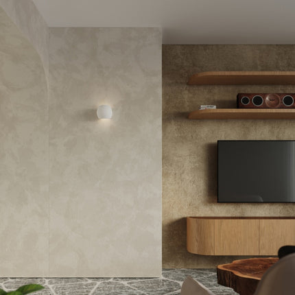 LED-Keramik-Globus-Wandleuchte