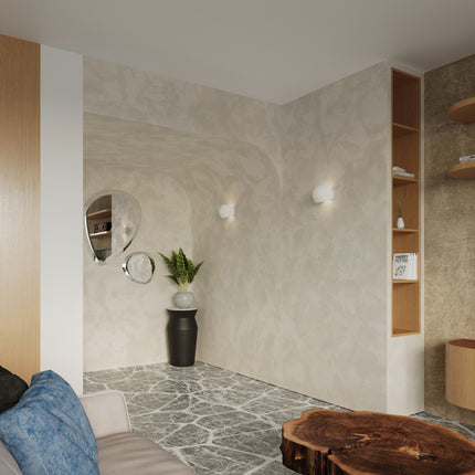 LED-Keramik-Globus-Wandleuchte