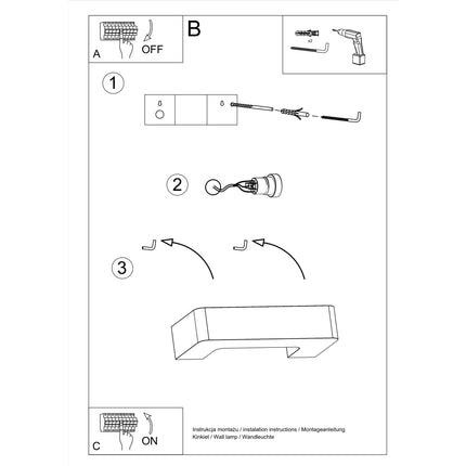 Wand-Keramik-Clip-Lampe