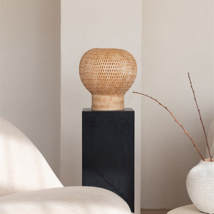 Barbados Tischlampe aus natürlichem Bambus, 25 cm