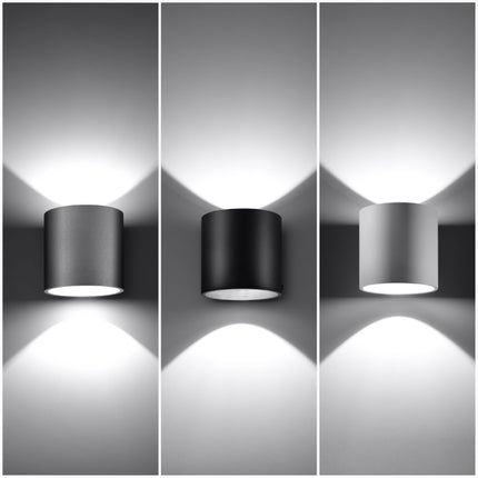Black Cylindrical Wall Light