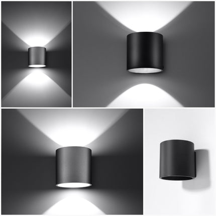 Black Cylindrical Wall Light