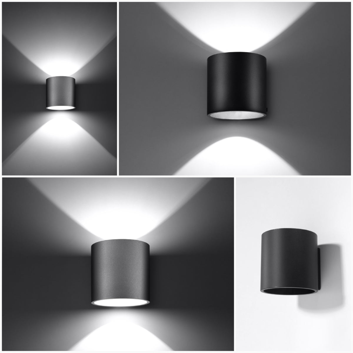 White Cylindrical Wall Light