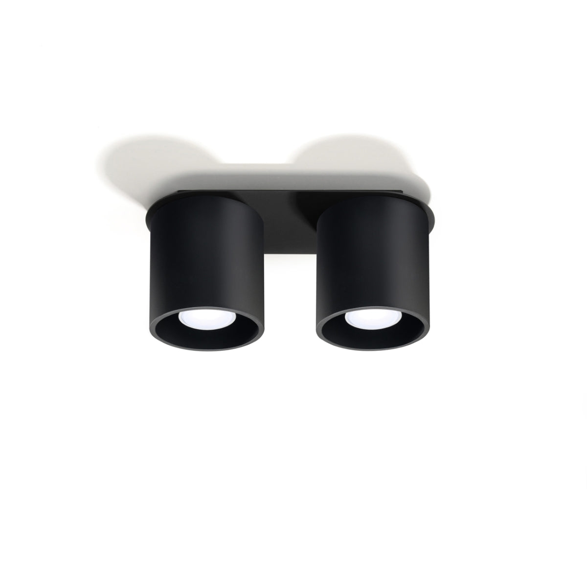 Black Double Cylinder LED Ceiling Light
