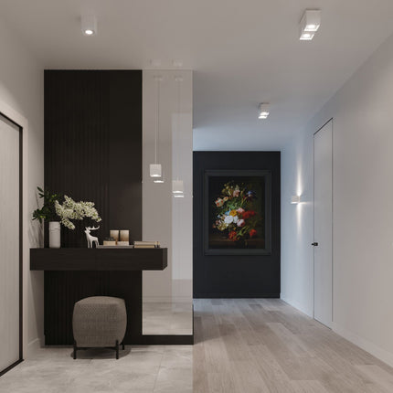 Lámpara de techo LED de doble cubo blanca