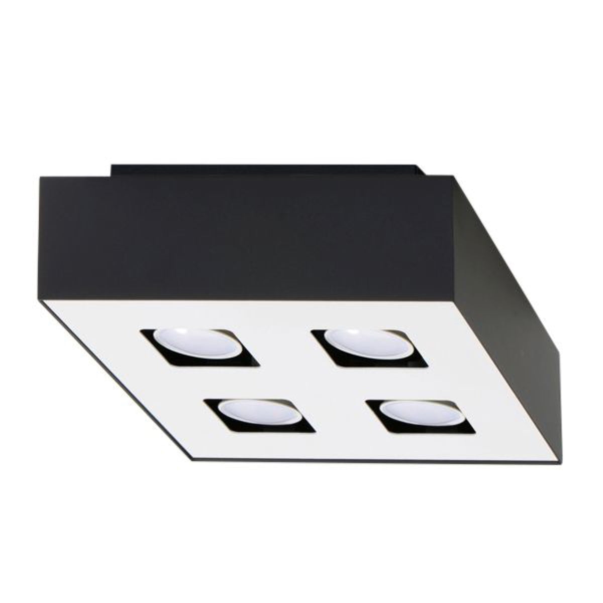 Refined Quadruple LED Ceiling Light in Black