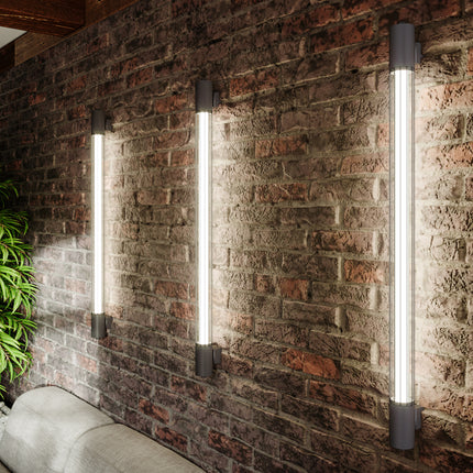 Lampe pendante Tube Lumineux noir