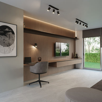 Lámpara de techo direccional negra de 3 LED