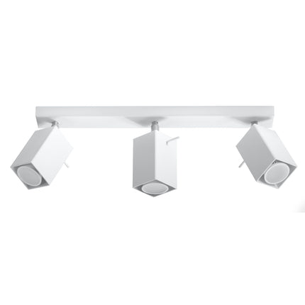 Lámpara de techo direccional cuadrada 3 LED blanca