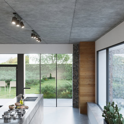 Aplique de pared direccional cuadrado LED negro