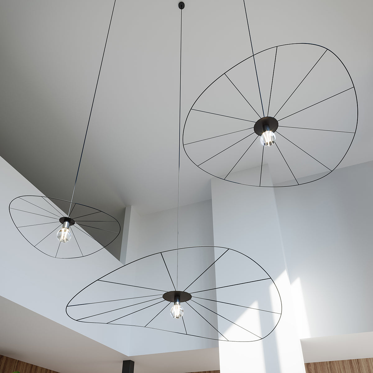 Suspension Modulable Circulaire 70 noir