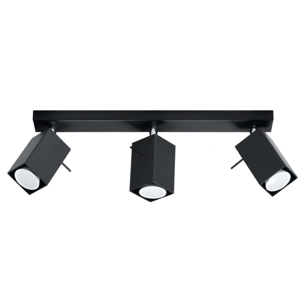 Plafonnier Directionnelle Carré 3 LED noir