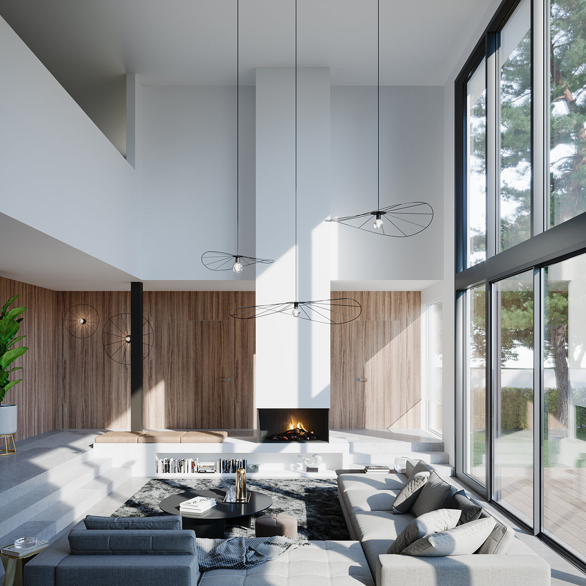Suspension Modulable Circulaire 110 noir