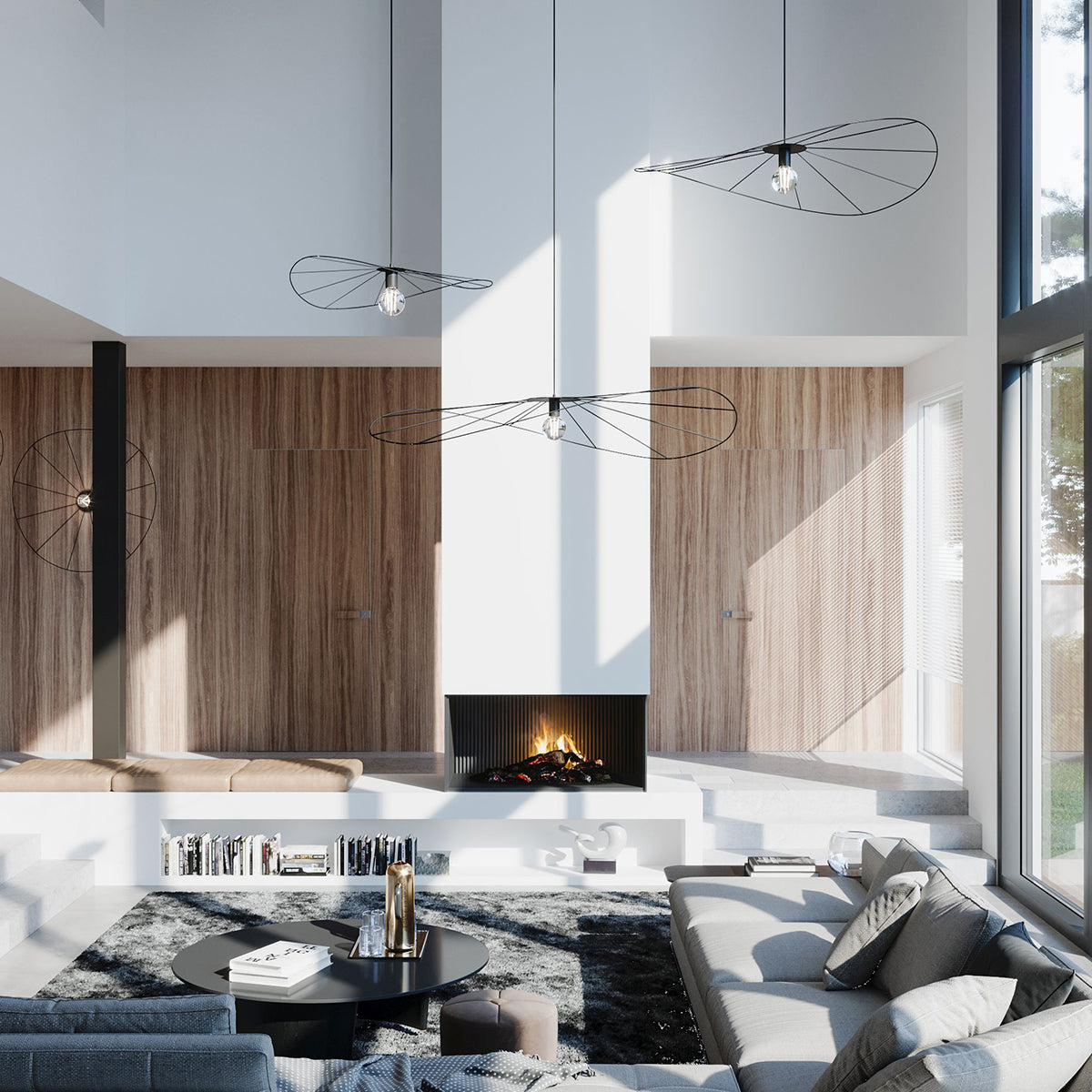 Suspension Modulable Circulaire 110 noir