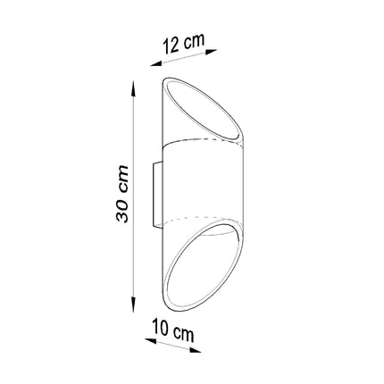 Aplique de pared negro Bamboo 30