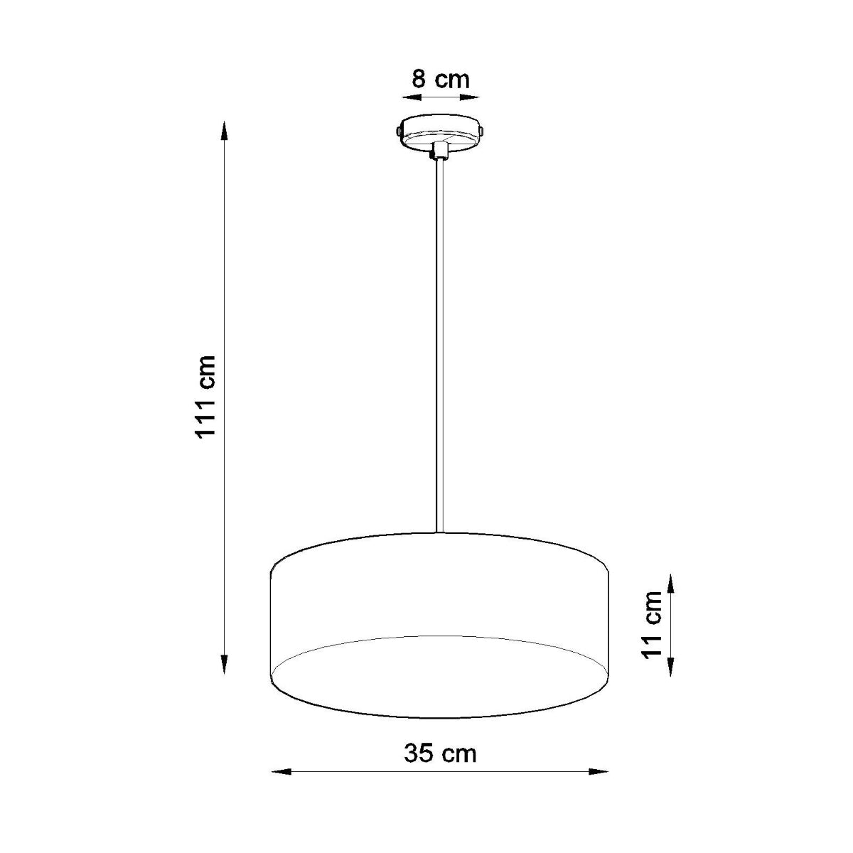 Arena 35 black hanging lamp