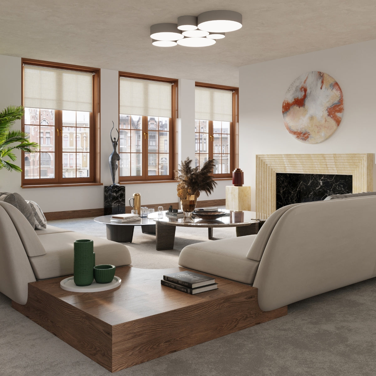 Arena 35 gray ceiling light