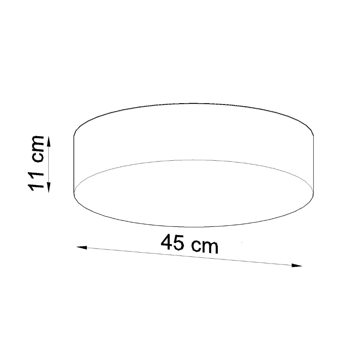 Arena 45 black ceiling light