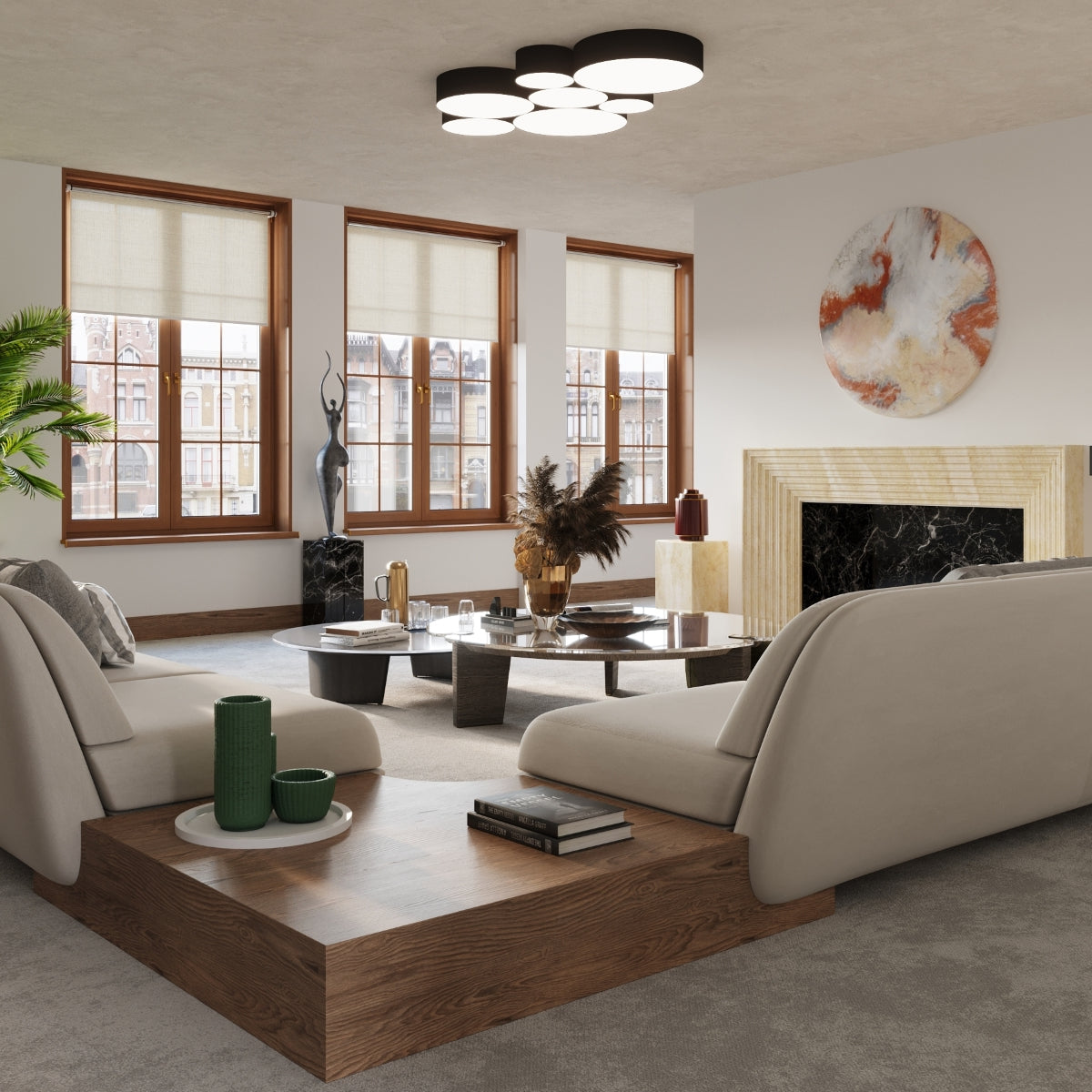 Arena 25 black ceiling light