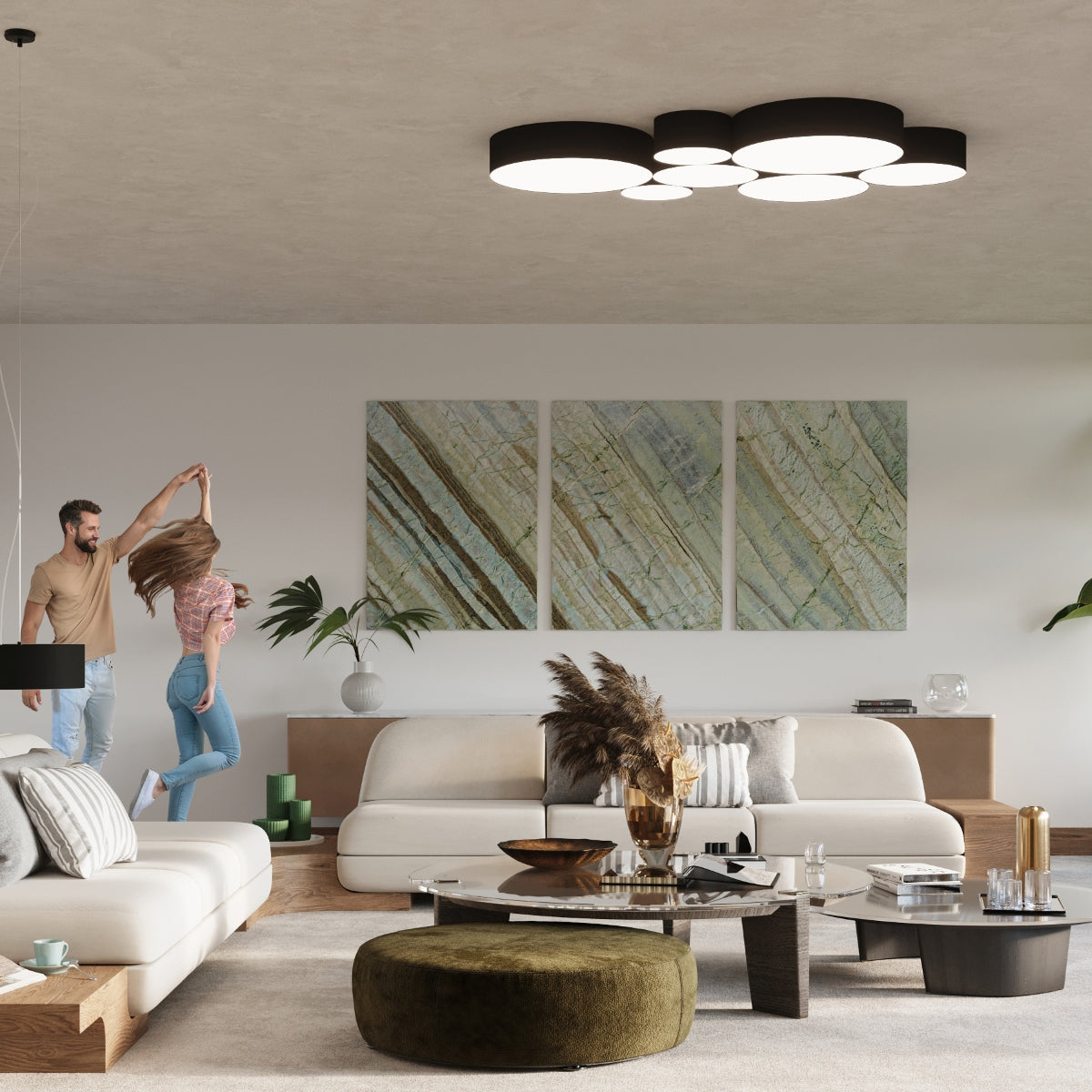 Arena 25 black ceiling light