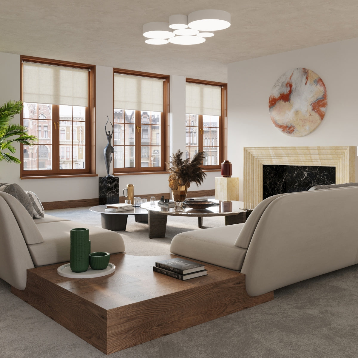 Arena 25 white ceiling light