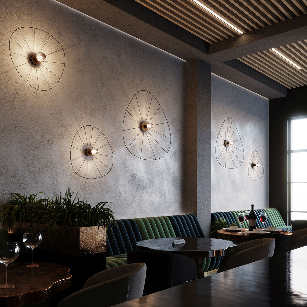 Runde modulare Wand-/Deckenleuchte 110 cm