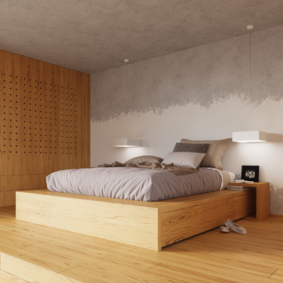 Plafonnier Plateforme Carré 25 blanc