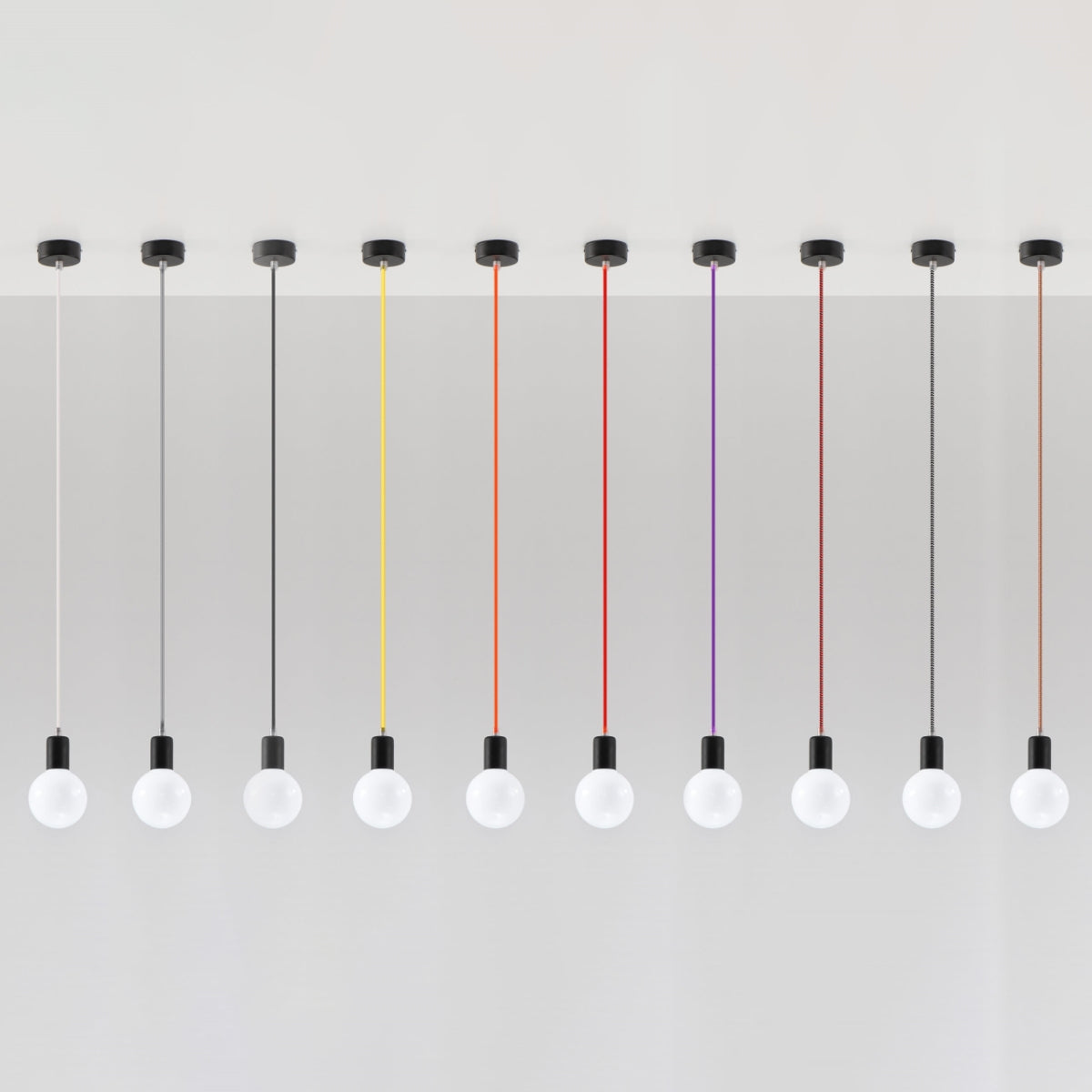 Klassische minimalistische schwarze Hängelampe