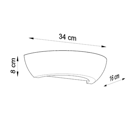 Ceramic Half Bowl Wall Light