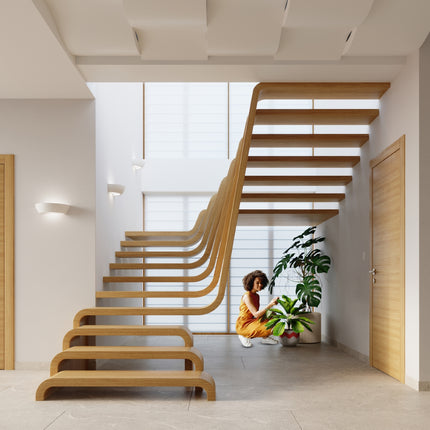 Ceramic Half Bowl Wall Light