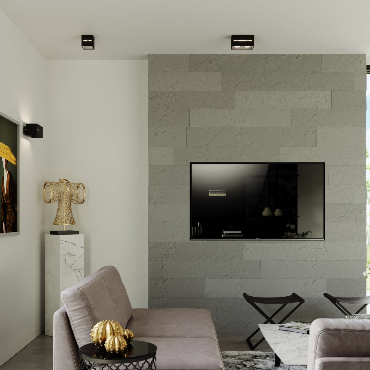 Applique Cube Ouvert noir