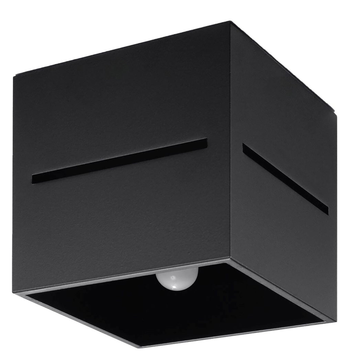 Black Open Cube Ceiling Light
