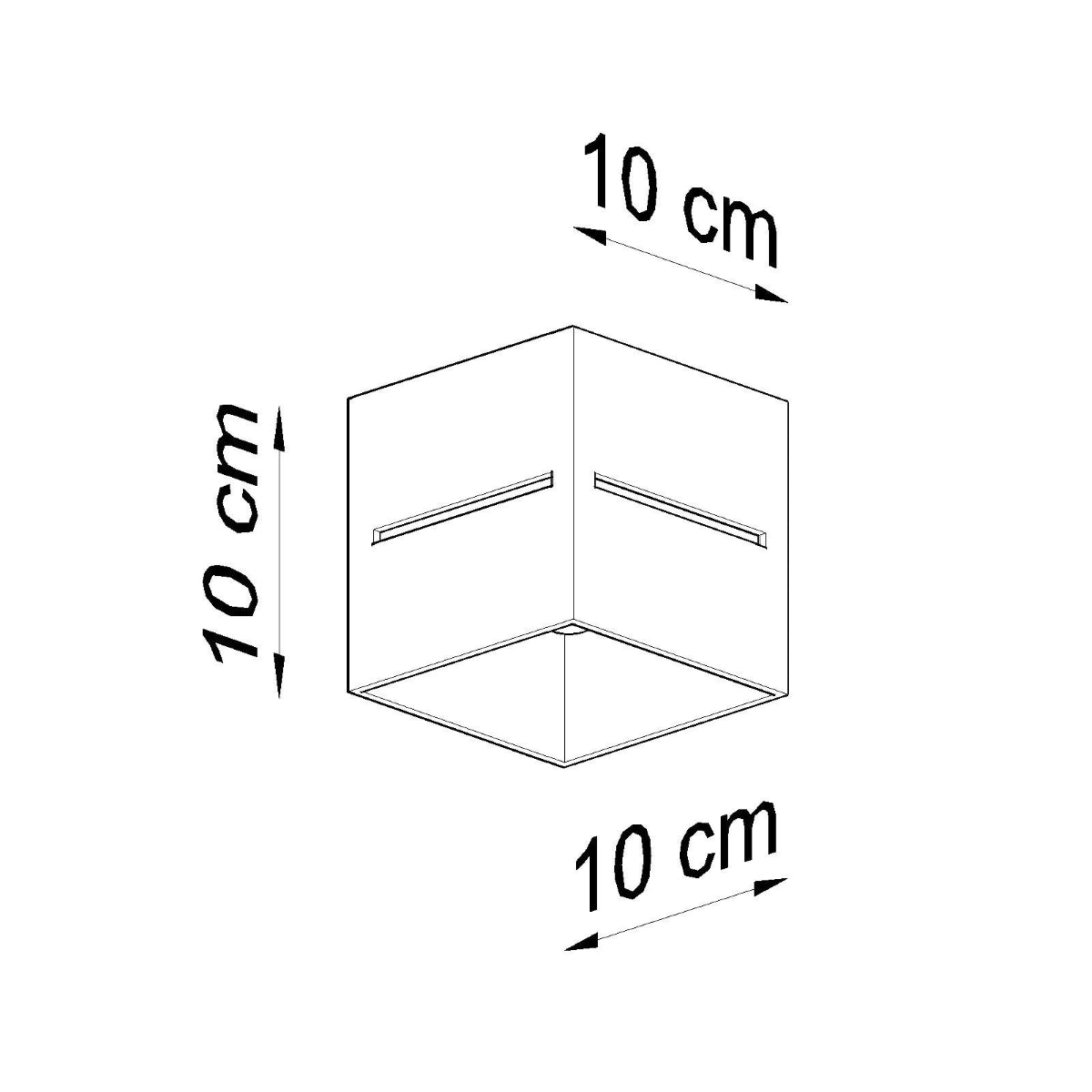 Black Open Cube Ceiling Light