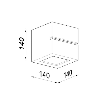 Lámpara de pared de cerámica Cube Line