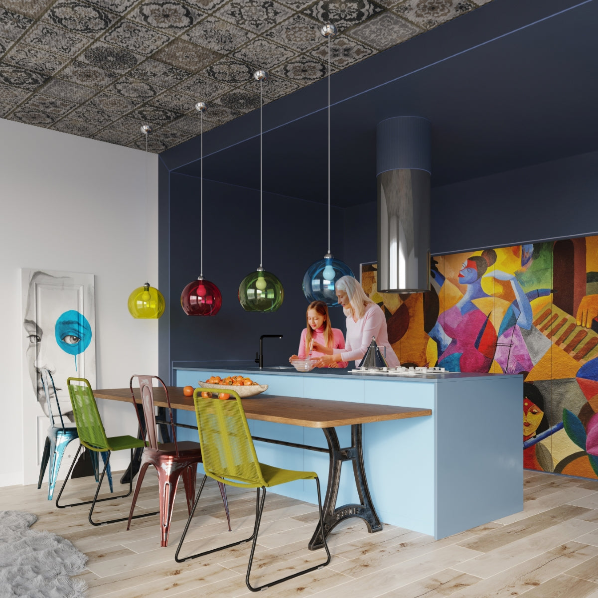 Transparent Bubble Pendant Lamp