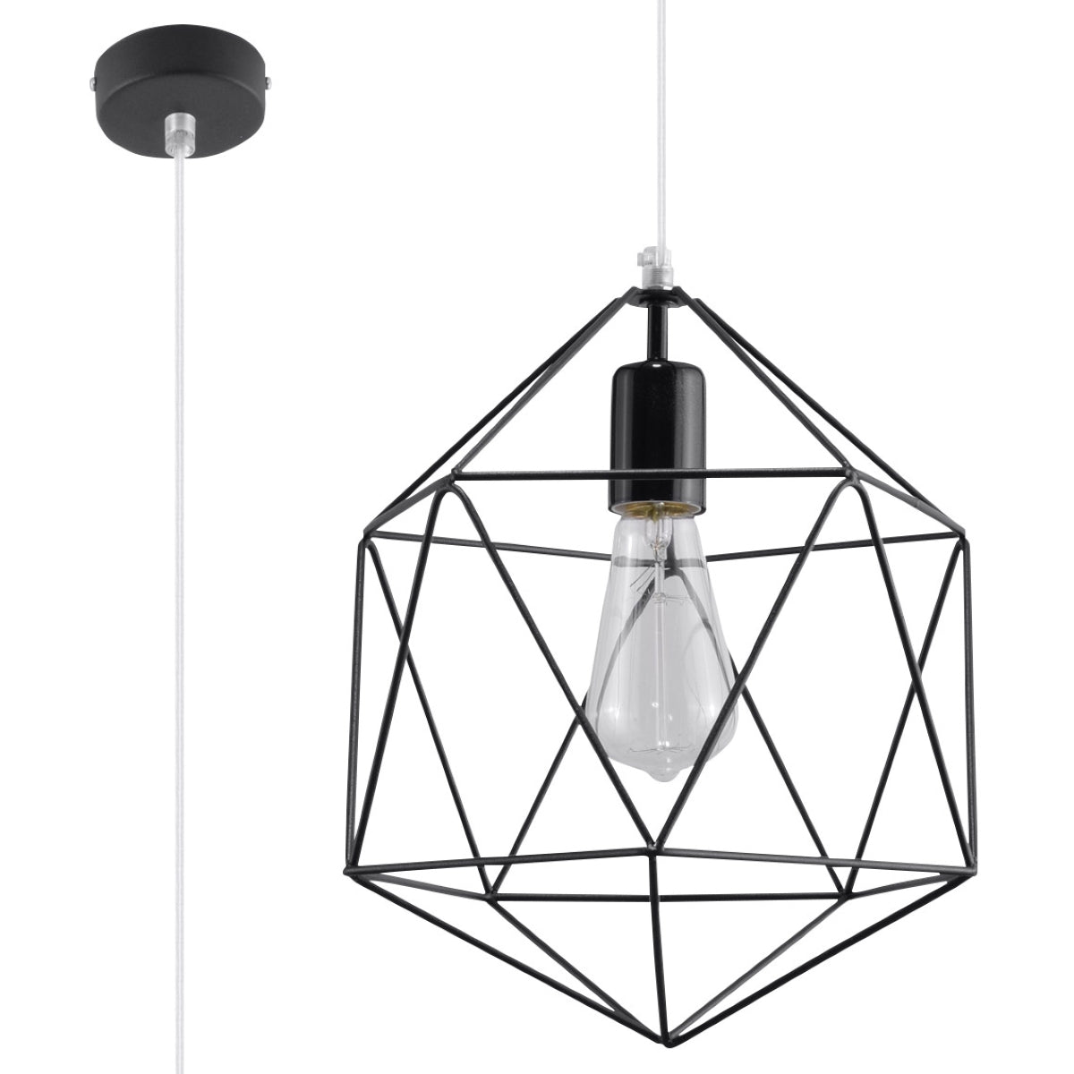 Lampe à suspension Gaspare noir