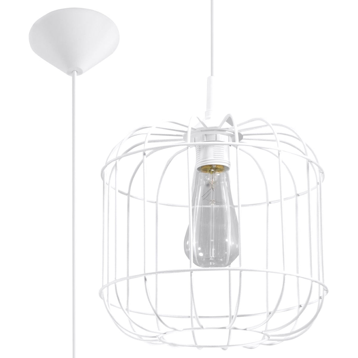 Celta white hanging lamp