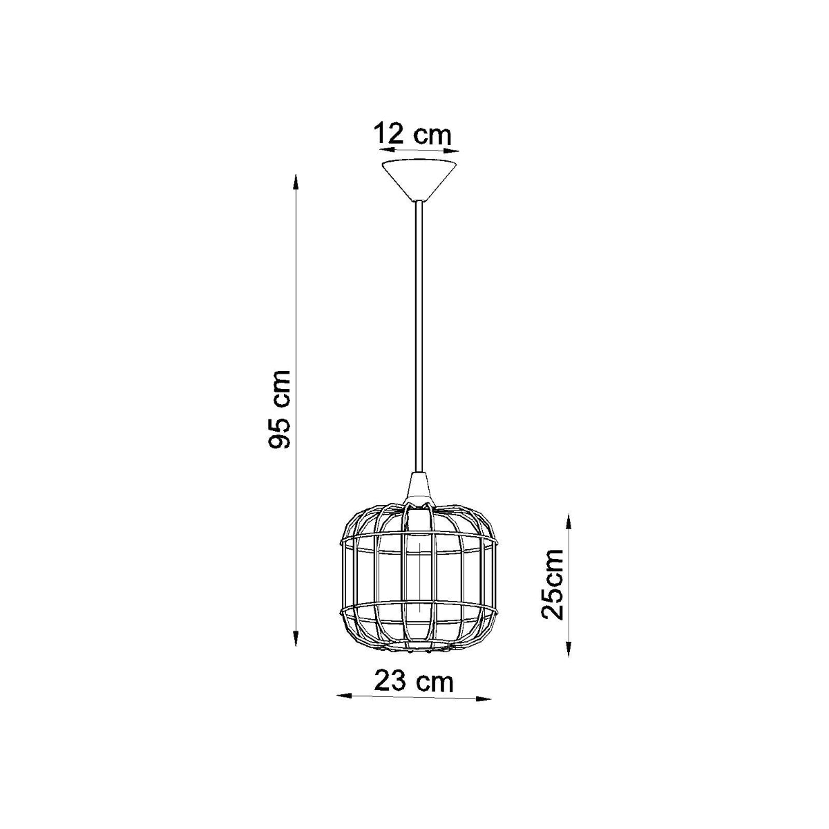 Celta white hanging lamp