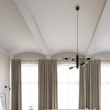 Lámpara de pared minimalista con gancho de acero negro