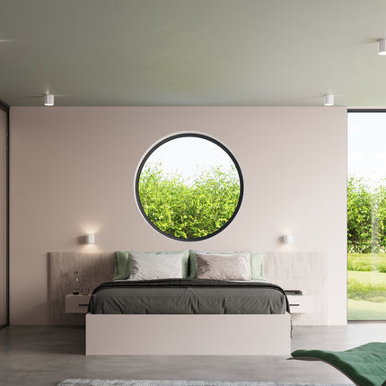 Weiße nordische Wandlampe