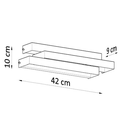 Weiße dreistufige Wandleuchte