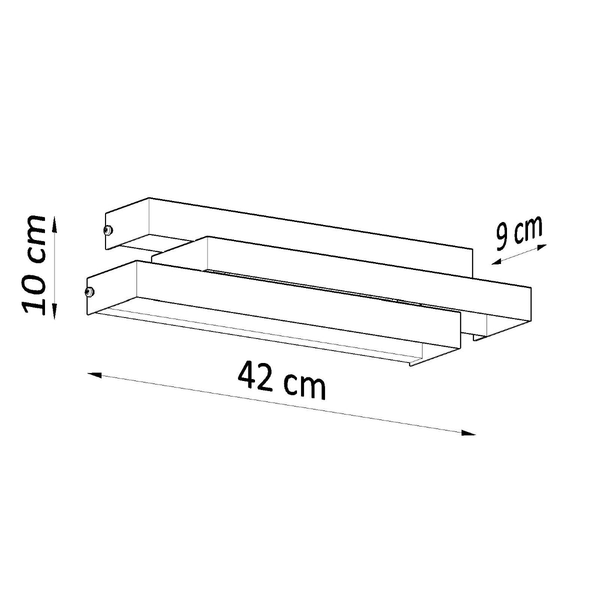 Triple Tier Wall Light White