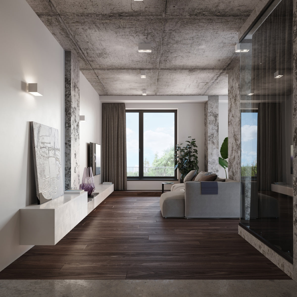White LED Rectangle Ceiling Light