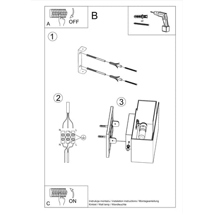 Moderne geometrische 3D-Wandlampe