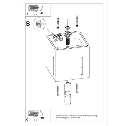 Schwarze Pixar-Deckenleuchte