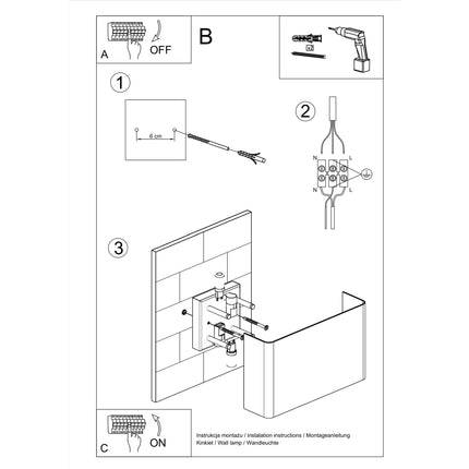 Weiße minimalistische Wandplattenleuchte