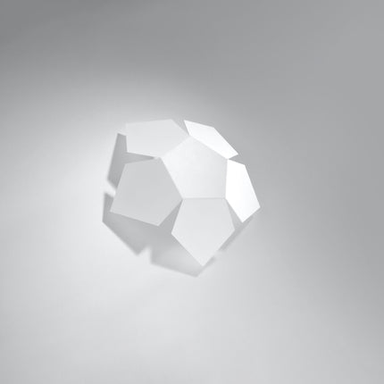 Lámpara de pared geométrica pentagonal blanca